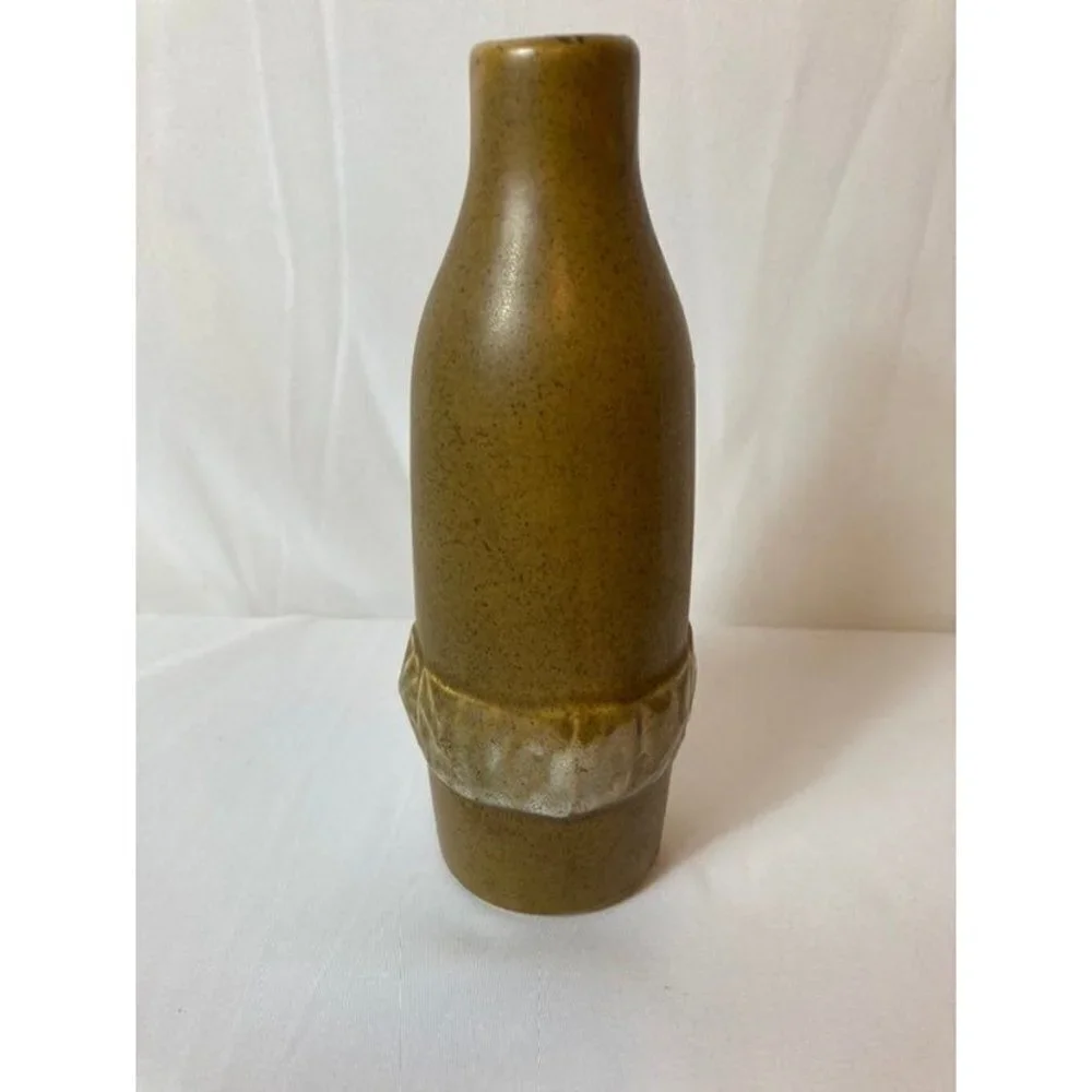 Vintage McCoy 1954 Mid Century Modern Pottery Ceramic‎ Bottle Vase Brown 8
